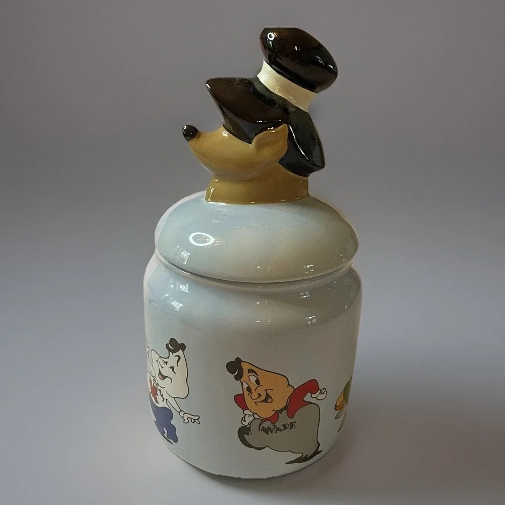 Wade Porcelain Animated Characters Cookie Jar R Ellis 1996 Vintage Blue Ceramic
